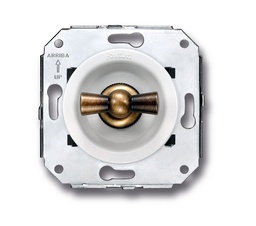 [35.328.59.2] Venezia rotary push button switch 10A/250V white/butterfly knob bronze