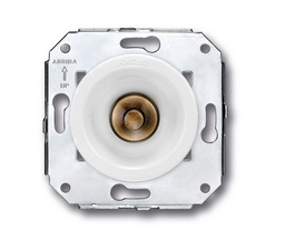 [35.310.59.2] Venezia drukknop 10A/250V AC - 24V DC wit/drukknop brons