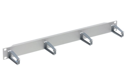 [FRN 306179] 19" 1U Cable Management Plastic, 70 mm plastic ring grey