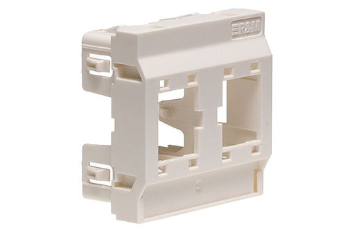 [FRN 313330] Plastron │ 45x45 │ 2x1-port │ blanc (RAL9010)