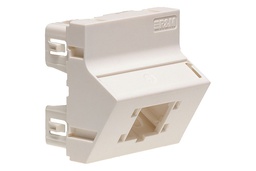 [FRN 506663] Angled Mounting Plate 45x45, 1-Port, pure white