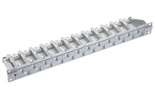 [FRN 812467] Panneau de brassage 19", 1U, 24-port/u, Cat.5/6, gris, vide