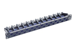 [FRN 812473] 19" 1U PC patch panel 24xRJ45/u, Cat.6, black, loaded