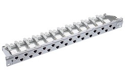 [FRN 812474] Panneau de brassage 19", 1U, 24xRJ45/s, R10 Cat.6, gris, rempli
