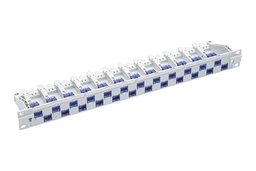 [FRN 812475] Panneau de brassage 19", 1U, 24xRJ45/u, Cat.6, gris, rempli