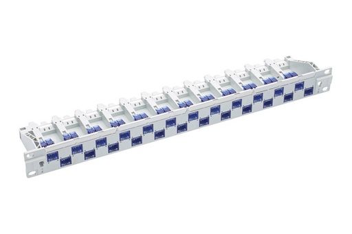 [FRN 812475] 19" 1U PC patch panel 24xRJ45/u, Cat.6,grey,loaded