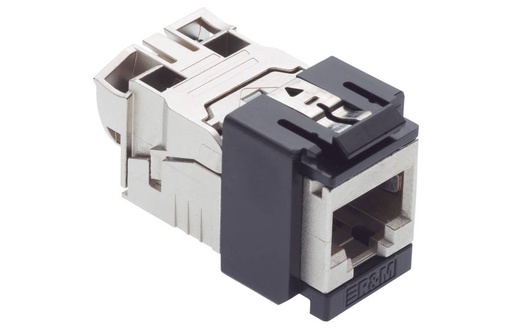 [FRN 813516] Connector Cat.6A, 1xRJ45/s, Snap-in, black