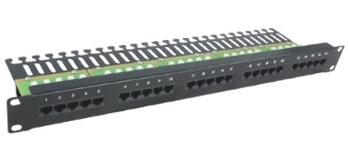 [CCS-2002028] 19" 1U patch panel 25 ports, Cat.3, loaded