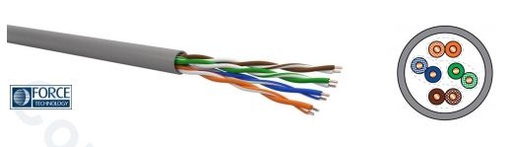 [CCS-M0502091-0010] Câble d'installation │ CPR 6707 │LSZH  │ U/UTP 5E LSZH-100MHz  │ 4x2xAWG 24/1 │ Eca Box 305m │ gris