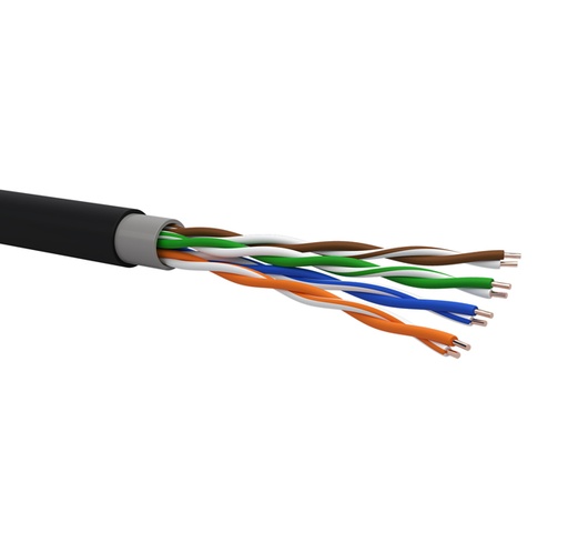 [CCS-M0502100-0001] Câble d'installation │ Cat.5E │ U/UTP │  200Mhz │ PVC/PE outdoor │ Fca │ noir │ 500m