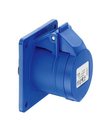[F31S201] CEE inbouwstopcontact IP44 3P/16A 230V blauw