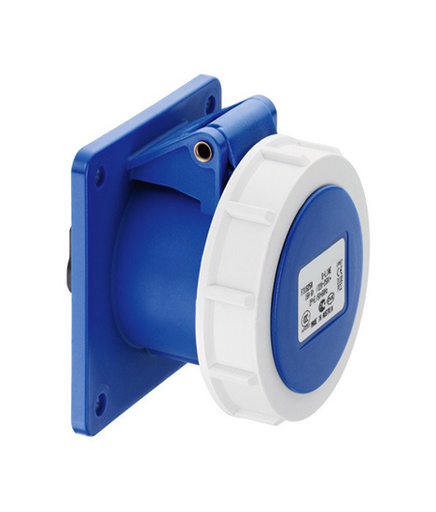 [F32S250] CEE flush mounted socket IP67 3P/32A 230V blue