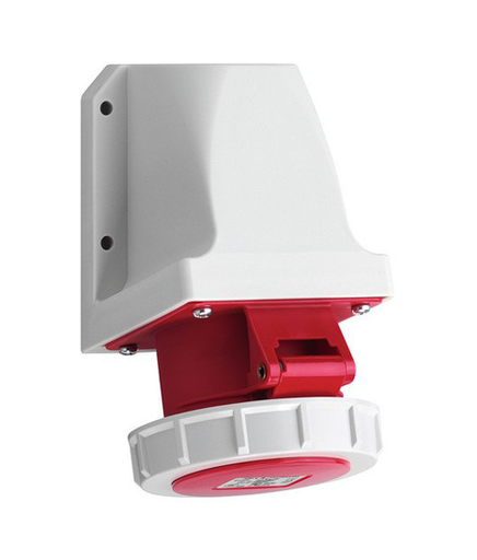 [D42S35] CEE prise mural IP67 4P/32A 400V rouge