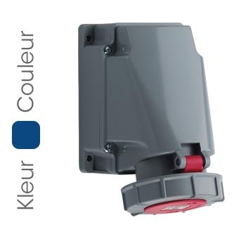 [D33S26] CEE prise mural IP67 3P/63A 230V bleu