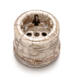 [30.202.15.2] Garby socket with side earth contact Schuko 16A/250V porcelain reggia decor