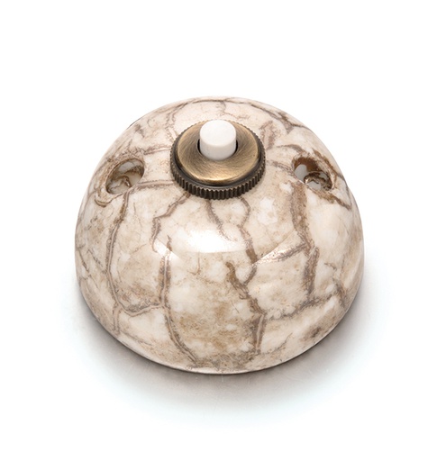 [30.310.15.2] Garby bouton poussoir bol 10A/250V, 24V DC porcelaine décor reggia
