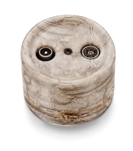 [30.709.15.2] Garby prise RTV/SAT finale porcelaine décor reggia
