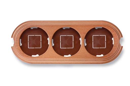 [30.843.19.2] Garby base 3 elements vertical with 2 cable gland beech honey