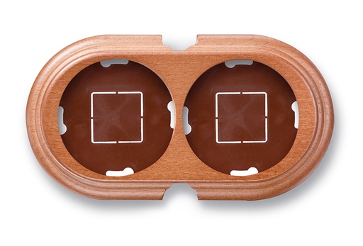 [30.852.19.2] Garby base 2 elements horizontal with 2 cable gland beech honey