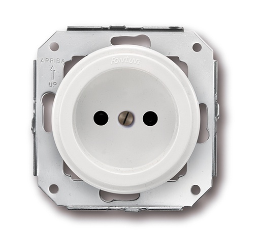 [31.209.05.2] Garby Colonial prise de courant sans terre 16A/250V plastic blanc