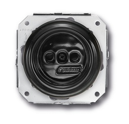 [31.209.27.2] Garby Colonial socket without earth 16A/250V porcelain black