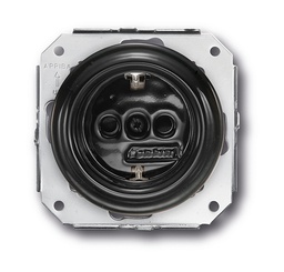 [31.212.27.2] Garby Colonial prise de courant avec contact latéral de terre Schuko 16A/250V en porcelaine noire