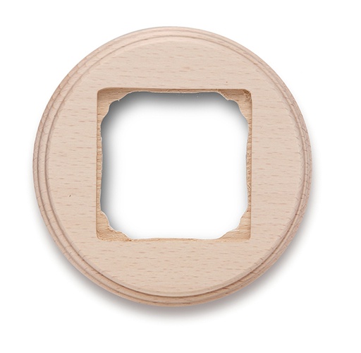 [31.821.00.2] Garby Colonial afdekplaat 1 module voor vierkant element hout onvernist