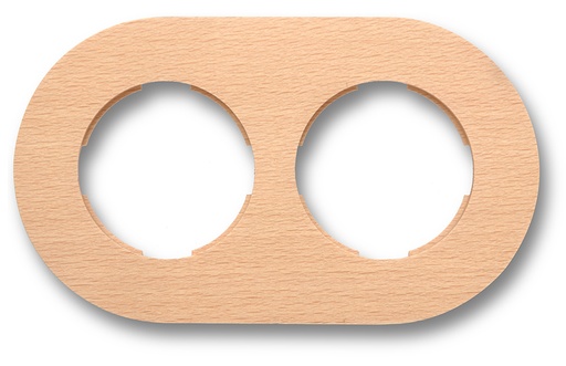 [33.802.81.2] DO opbouw afdekplaat 2 modules hout naturel