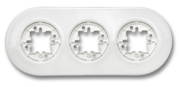 [33.803.17.2] DO installation en saillie plaque de finition 3 modules en porcelaine blanche