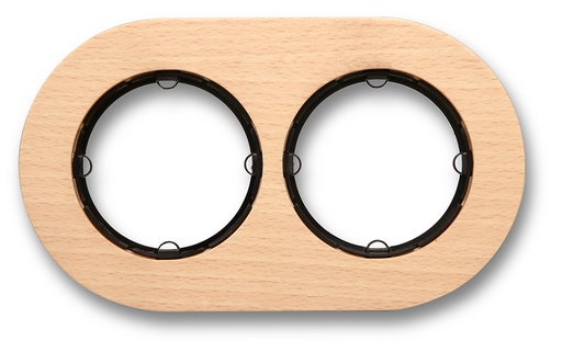 [34.802.81.2] DO inbouw afdekplaat 2 modules hout naturel