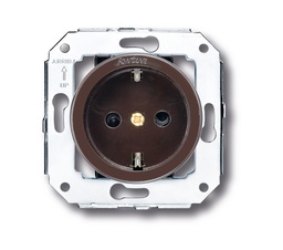 [35.212.03.2] Venezia socket with side earth contact Schuko 16A/250V brown