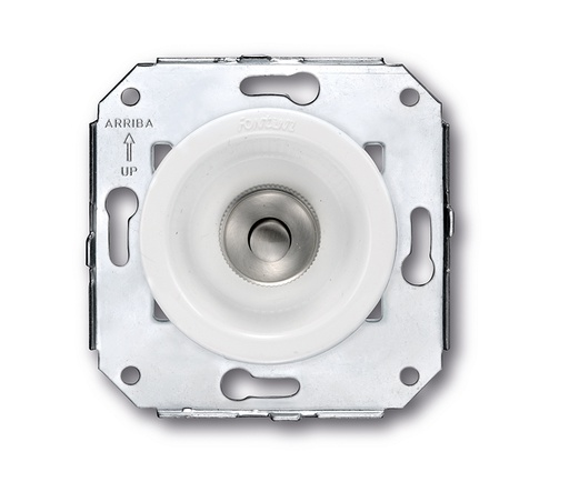 [35.310.25.2] Venezia bouton poussoir 10A/250V AC - 24V DC blanc/bouton poussoir RVS