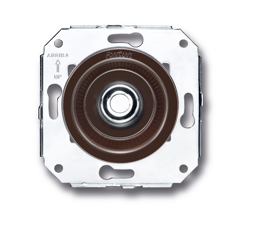 [35.310.58.2] Venezia push button 10A/250V AC - 24V DC brown/push button chrome