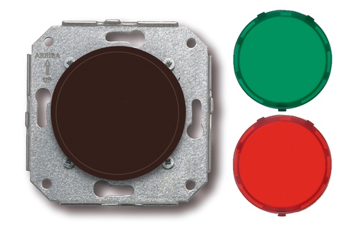 [35.755.03.2] Garby Colonial lichtbaken wit-groen-rood 230V AC bruin