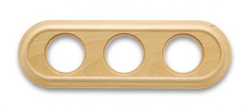 [35.803.15.2] Venezia plaque de finition oval 3 modules eik