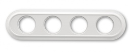 [35.804.05.2] Venezia plaque de finition oval 4 modules blanc gelakt