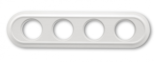 [35.804.05.2] Venezia plaque de finition oval 4 modules blanc gelakt