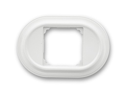 [35.821.05.2] Venezia plaque de finition oval/carré 1 module blanc gelakt