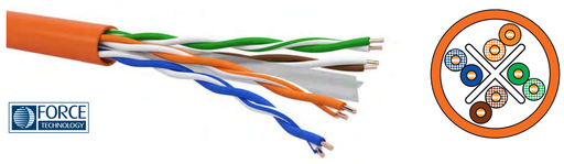 [CCS-M05B2669-0002] Installatiekabel R6UT4H23 - Cat 6 U/UTP  350MHz 4x2xAWG23/1 Euroclass LSZH B2ca 500m Oranje