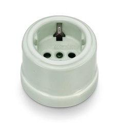 [30.202.86.2] Garby prise de courant avec contact latéral de terre Schuko 16A/250V tout porcelaine Vert ille