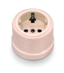 [30.202.87.2] Garby prise de courant avec contact latéral de terre Schuko 16A/250V tout porcelaine Camille