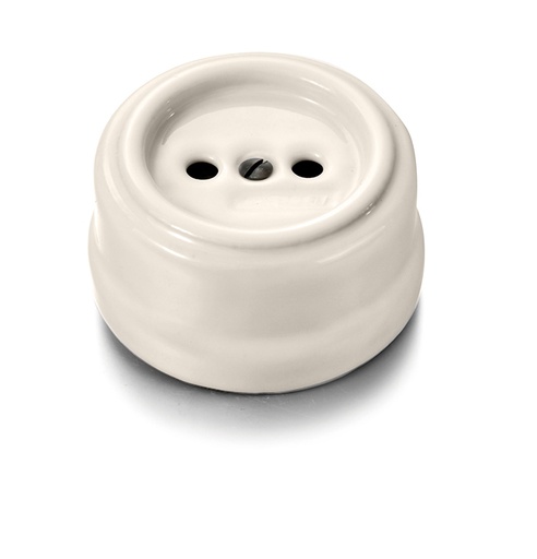 [30.205.88.2] Garby prise de courant sans terre 16A/250V en porcelaine Cru