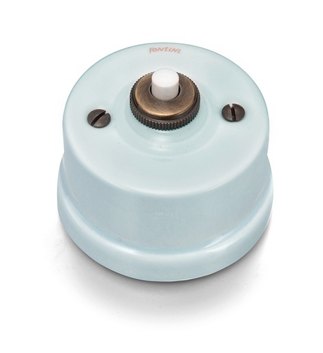 [30.312.85.2] Garby bouton poussoir 10A/250V, 24V DC porcelaine Coton