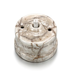 [30.344.15.1] Garby dubbele draai/drukknop 10A/250V AC porselein decoratie reggia