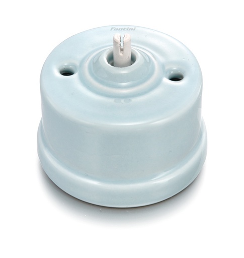 [30.344.85.1] Garby double rotary push button switch 10A/250V AC porcelain Coton