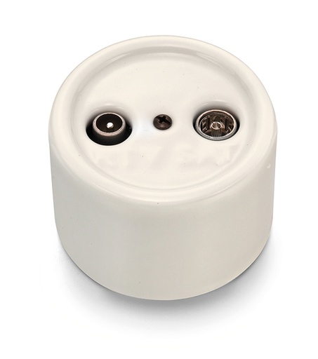 [30.714.88.2] Garby prise TV/SAT intermédiaire B porcelaine Cru