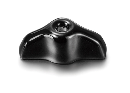[30.930.27.7] Garby bouton rotatif rétro porcelaine noir 5 pièces