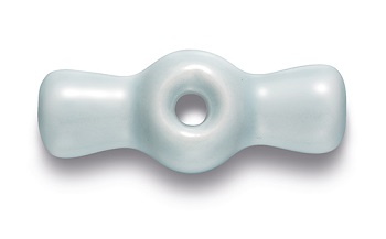 [30.967.85.7] Garby vlinderknop porselein Coton 5 stuks
