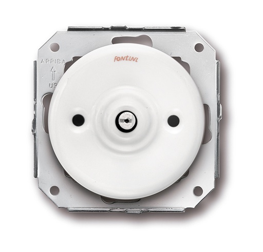 [31.344.17.1] Garby Colonial double rotary push button switch 10A/250V porcelain white