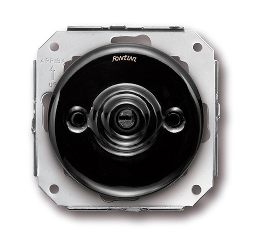 [31.344.27.1] Garby Colonial dubbele draai/drukknop 10A/250V porselein zwart